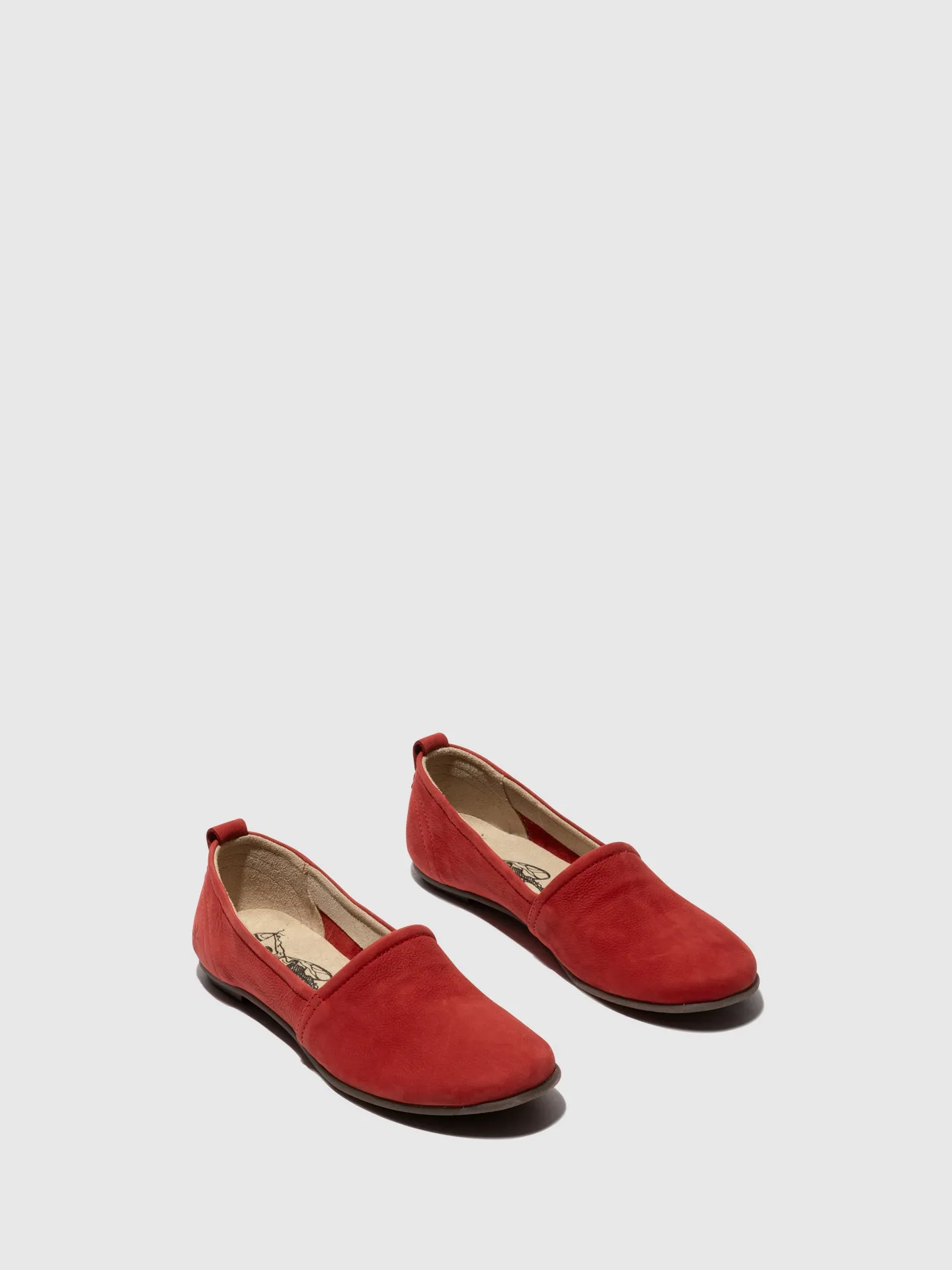 Crimson Round Toe Ballerinas