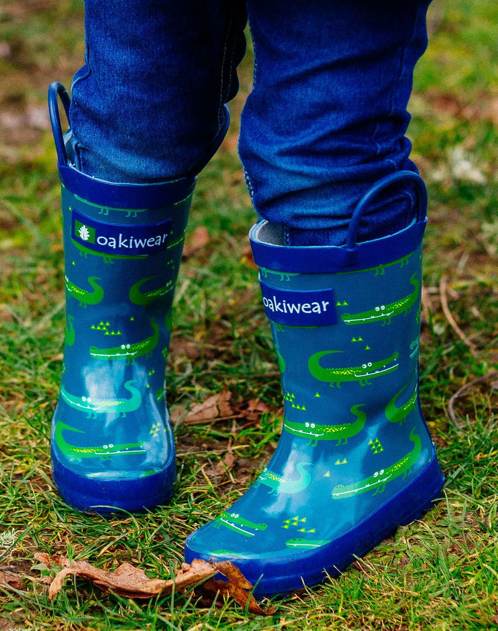 Crocodiles Loop Handle Rubber Rain Boots