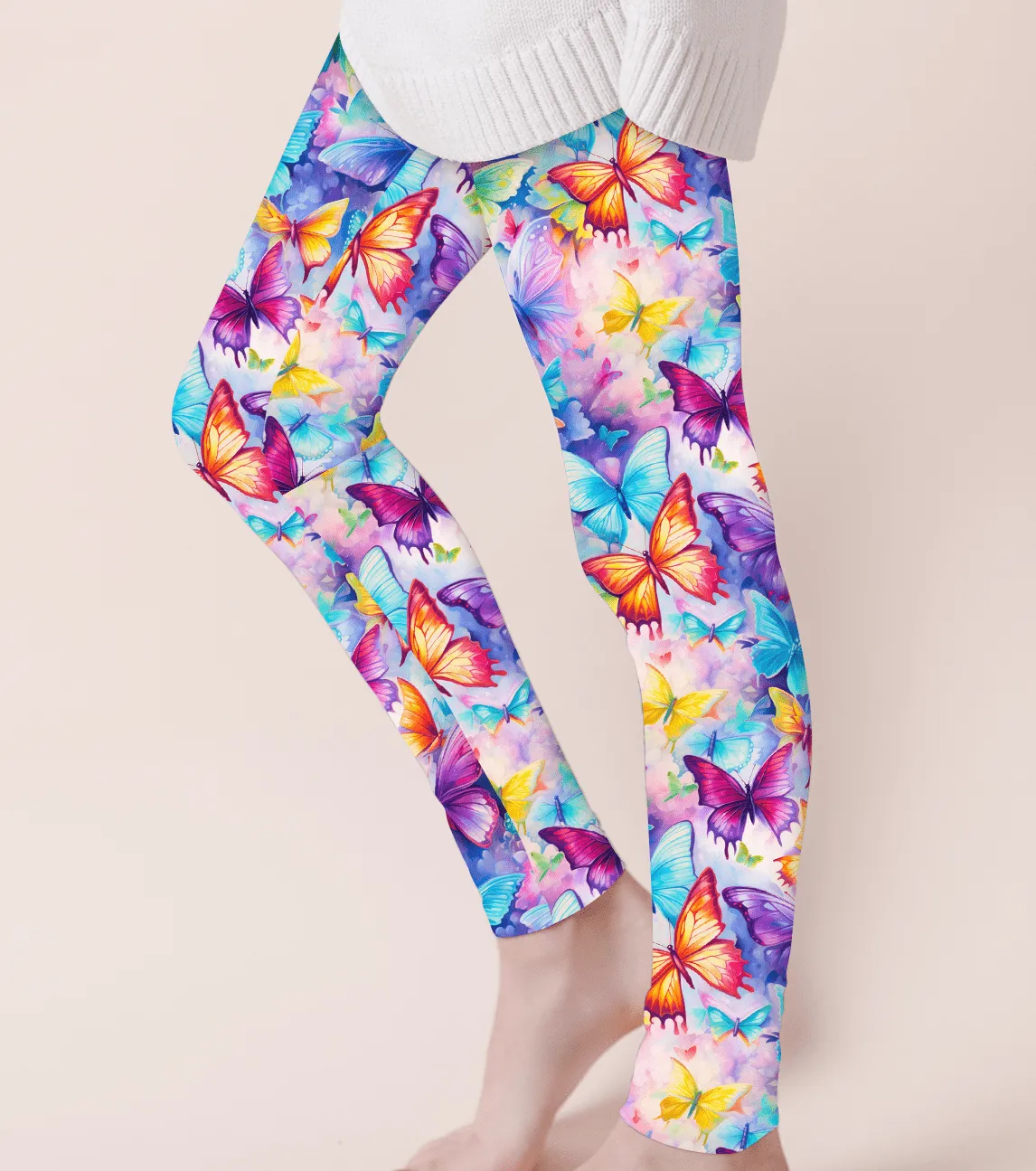 Day Dreams Brilliant Butterflies - Adult & Kids Casual Cloud Soft Yoga Band Leggings