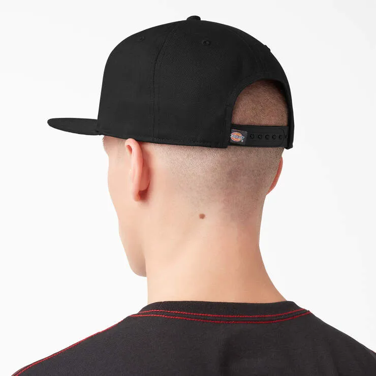 DICKIES Twill Flat Bill Cap - Black