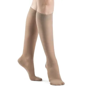 Dynaven Opaque Women's Knee High 15-20 mmHg w/ Silicone Top