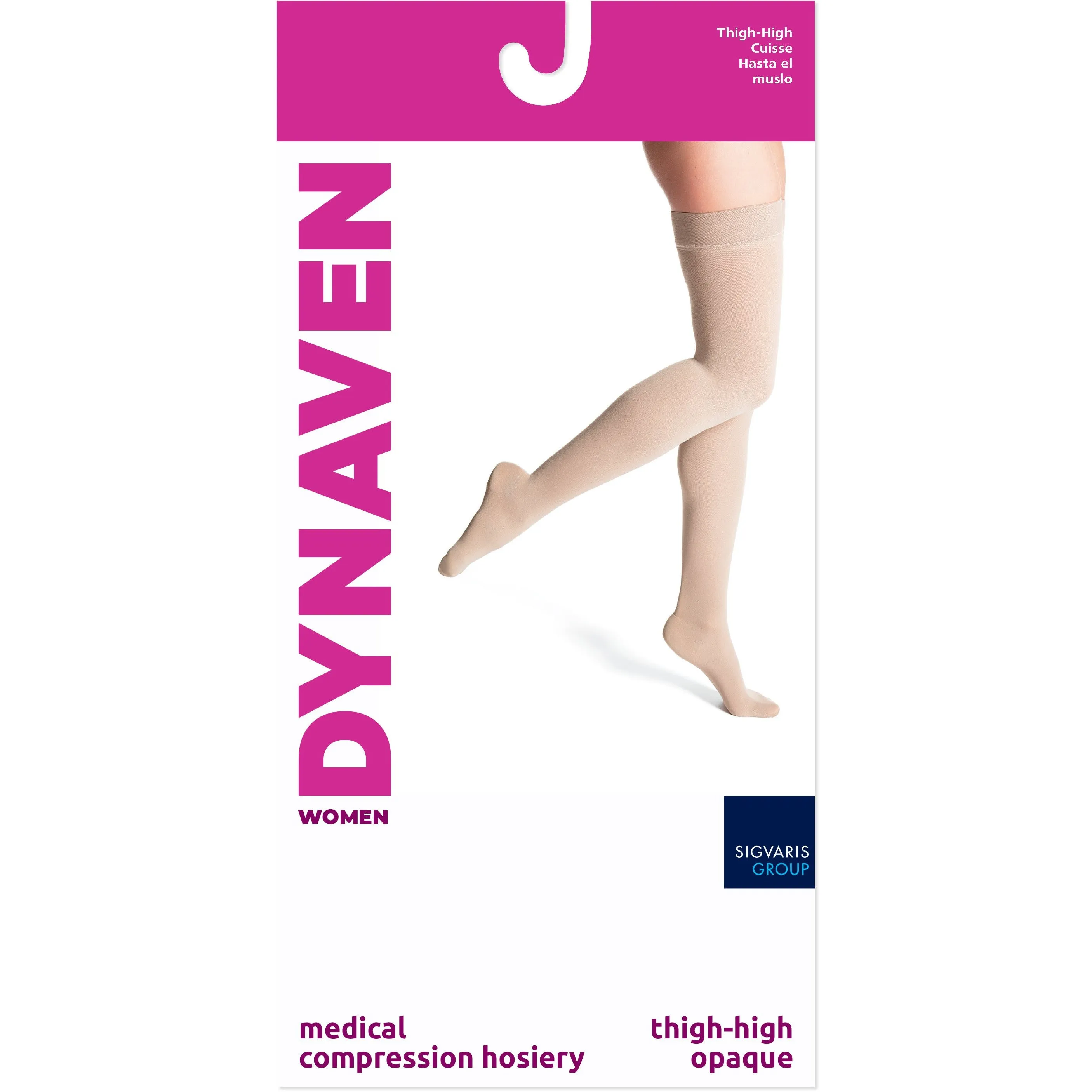 Dynaven Opaque Women's Thigh High 20-30 mmHg