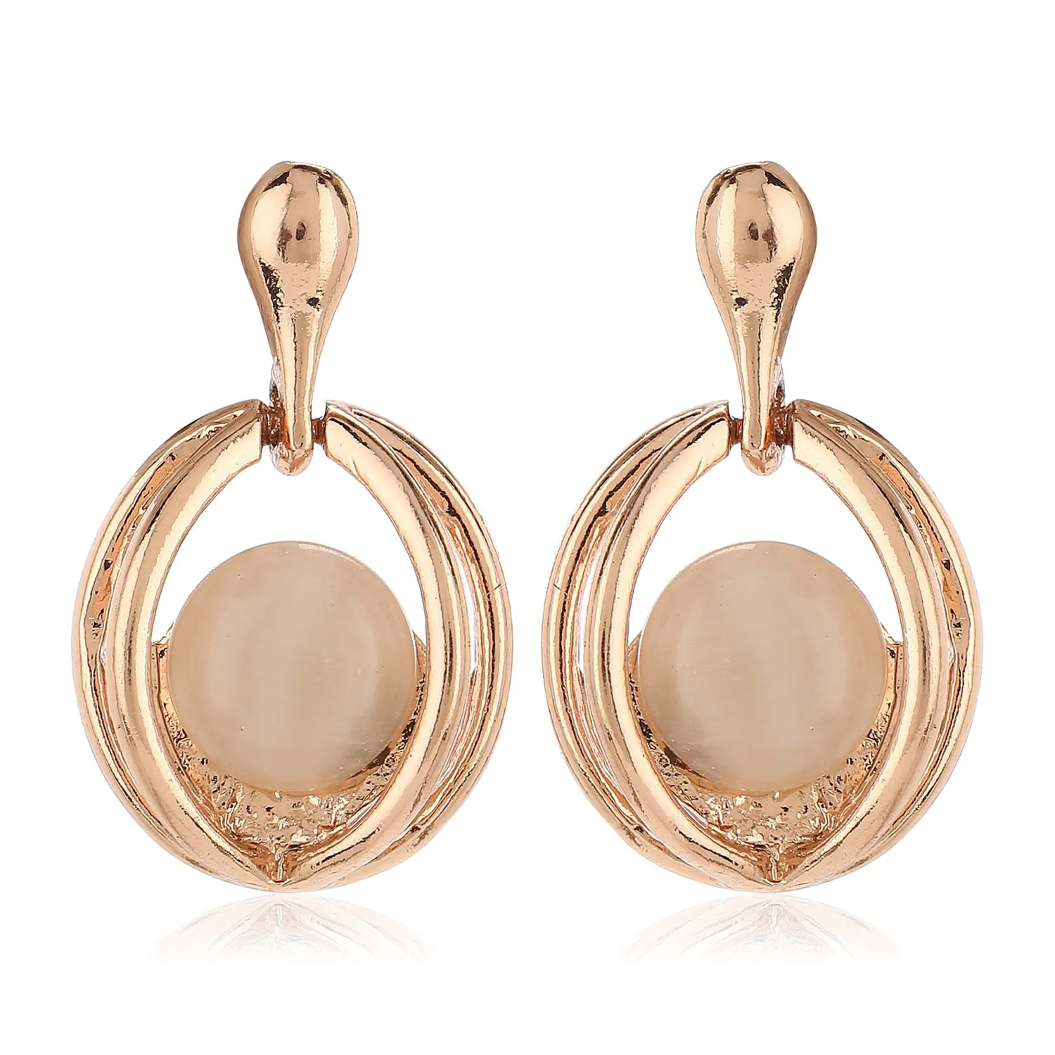 Estele 24 KT Rosegold Plated Fancy Shell Pendent Set for Women / Girls