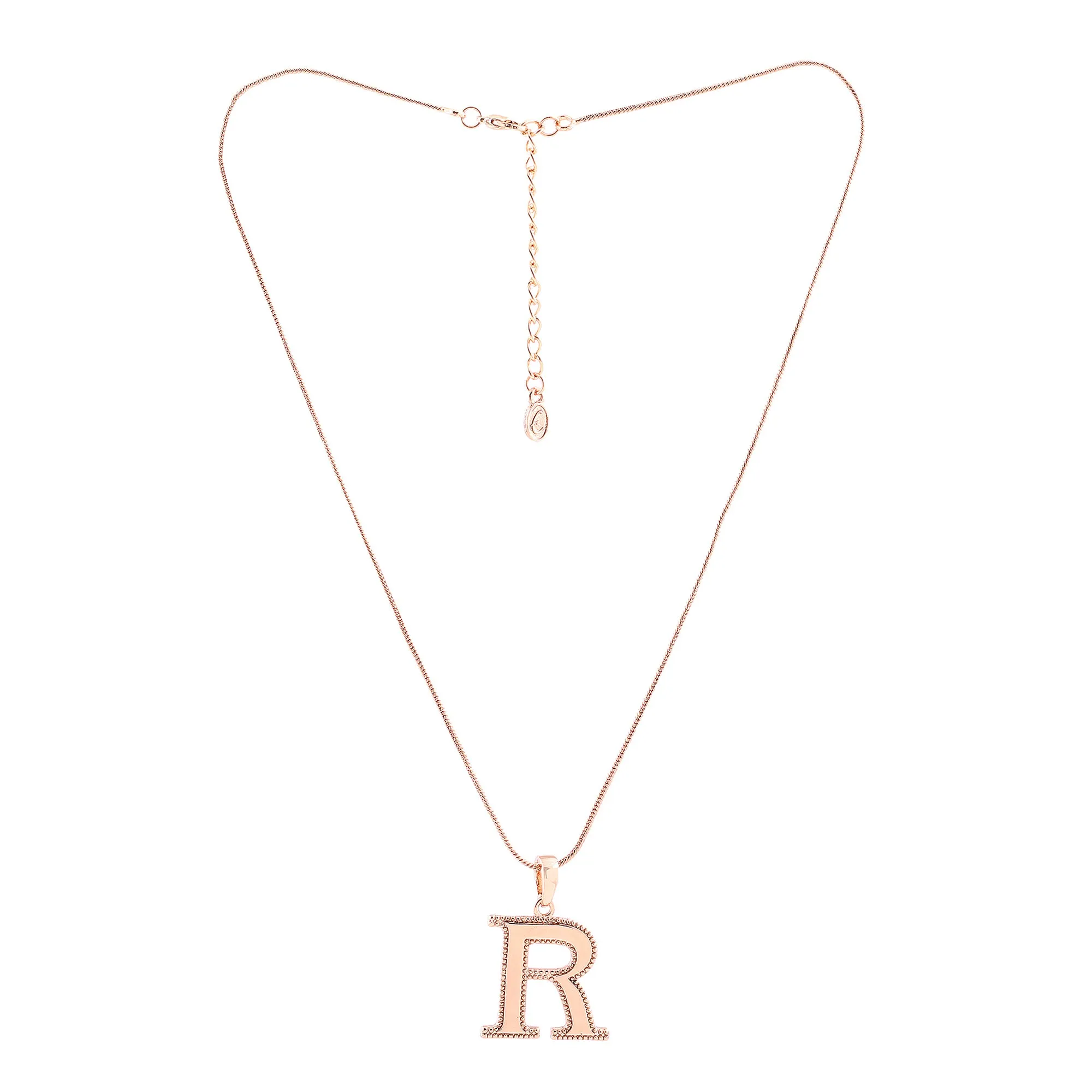 Estele - Charm "R" Rosegold plated Pendant