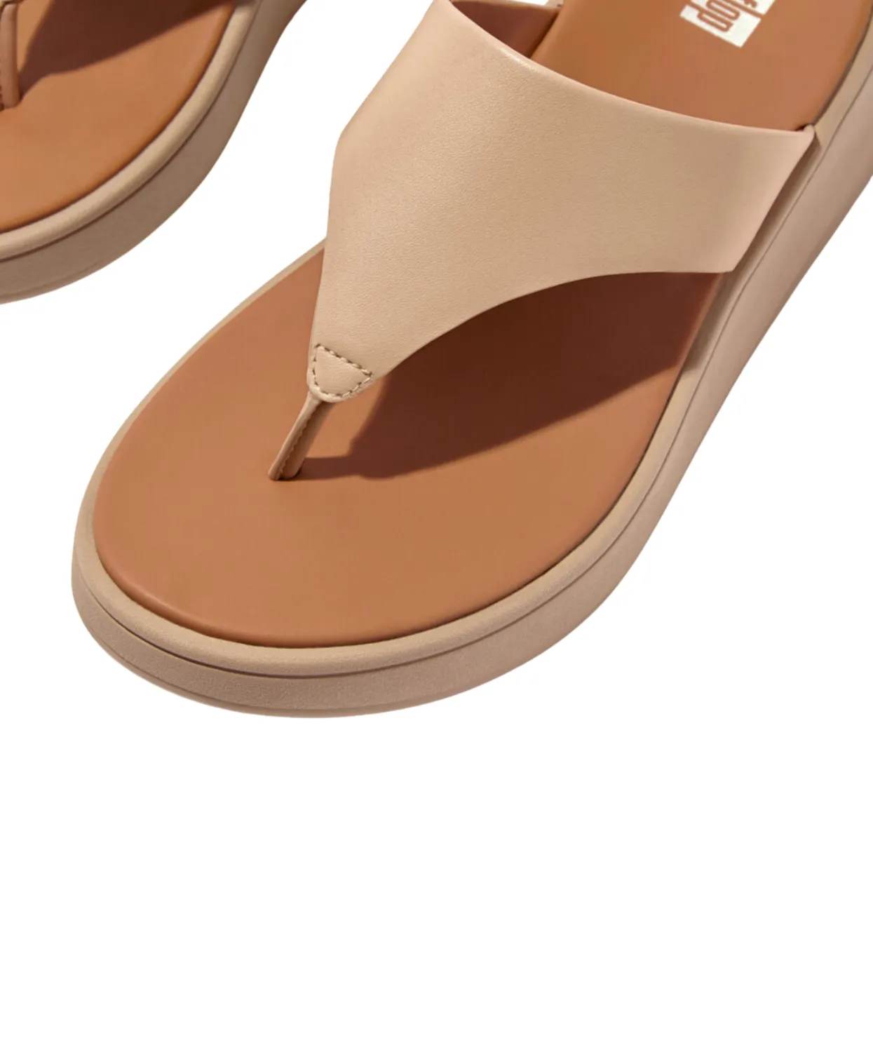 Fitflop Lulu Leather Toe Post Latte Beige