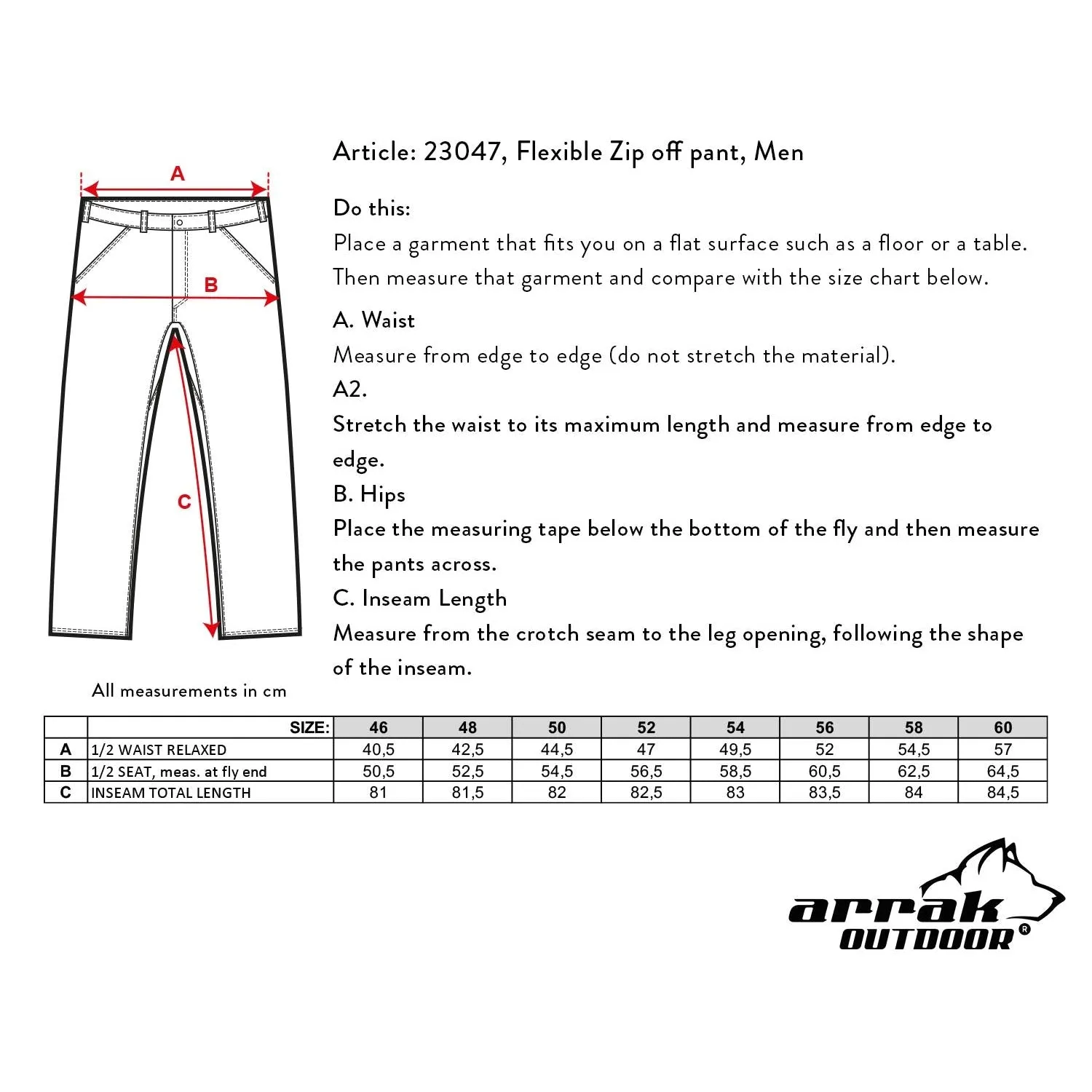 Flexible Zip-off Men Pant (Anthracite)