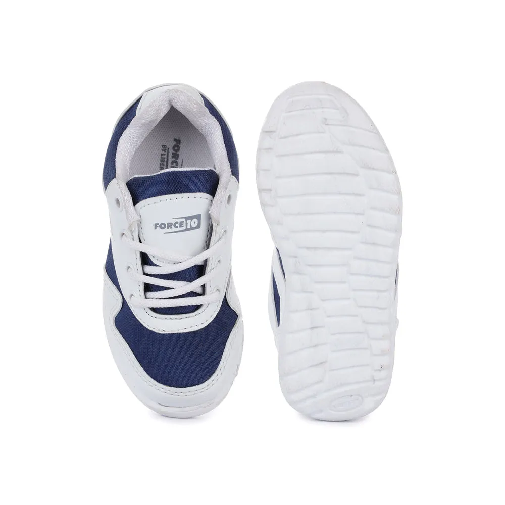 Force 10 (N.Blue) Lacing School Shoes For Kids 9906-90GN By Liberty