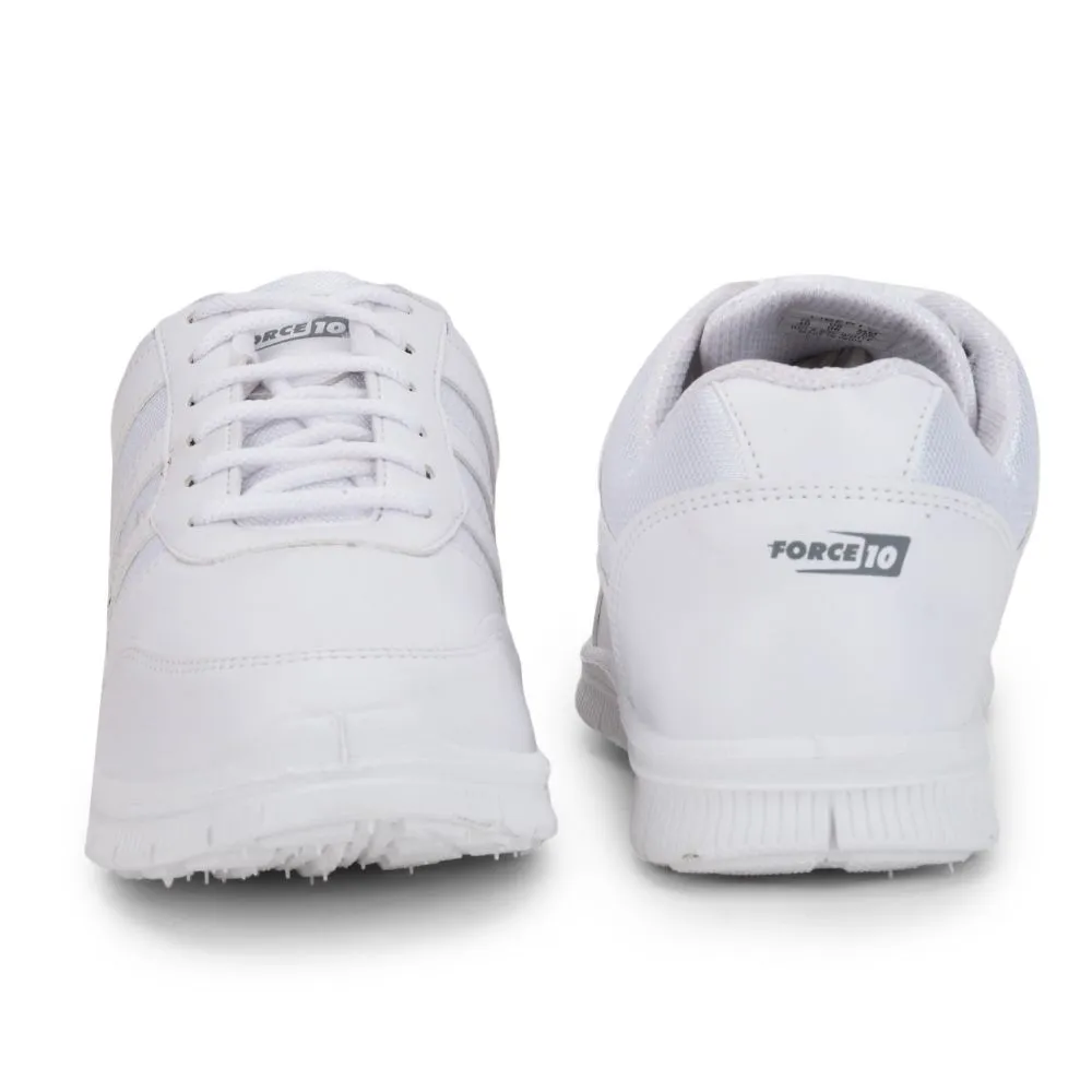 Force 10 School Lacing Shoe For Kids ( White ) Gola-03L By Liberty