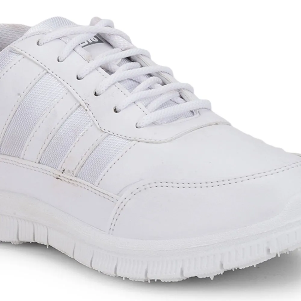 Force 10 School Lacing Shoe For Kids ( White ) Gola-03L By Liberty