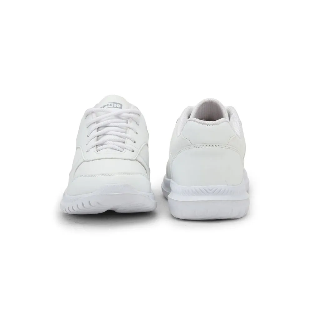 Force 10 School Lacing Shoes For Kids (White) SKOLPRO-L By Liberty