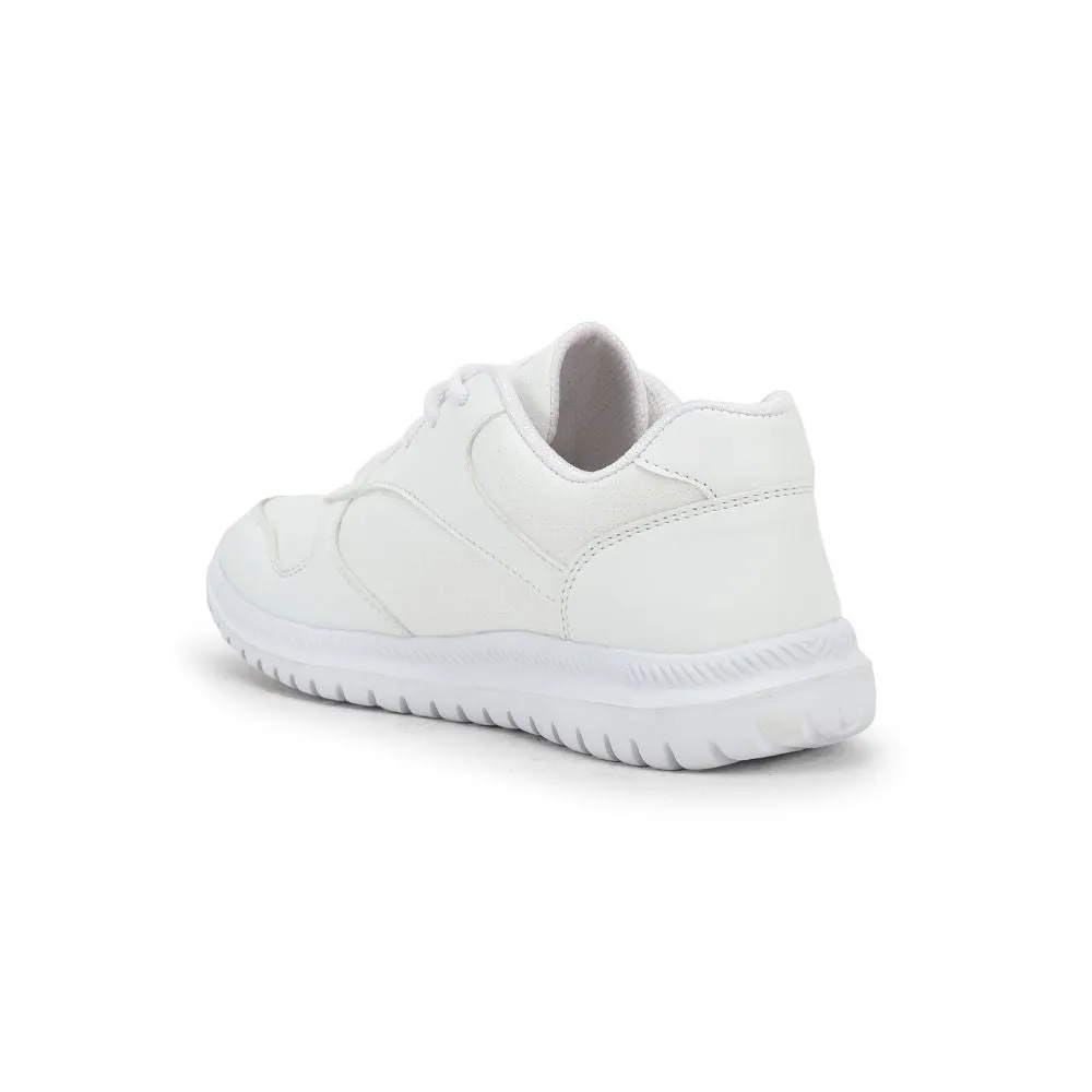 Force 10 School Lacing Shoes For Kids (White) SKOLPRO-L By Liberty