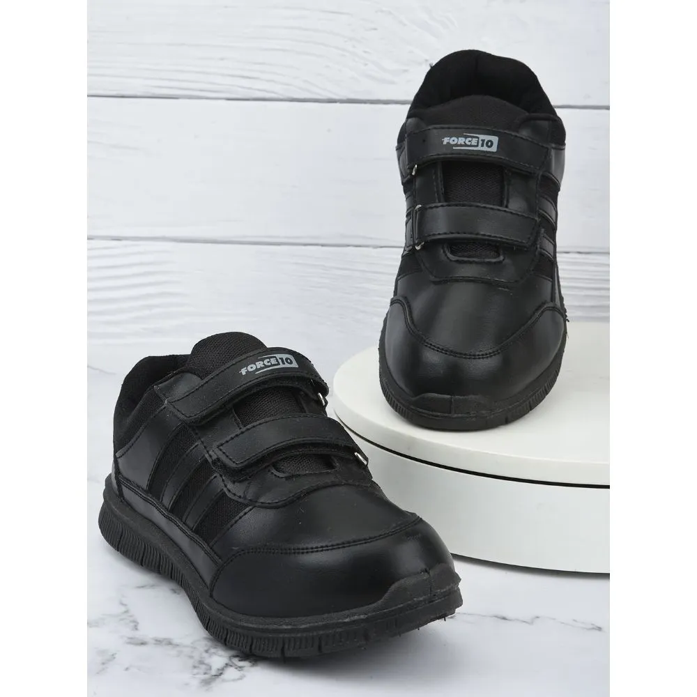 Force 10 School Non Lacing Shoes For Kids (Black) Gola-3 By Liberty