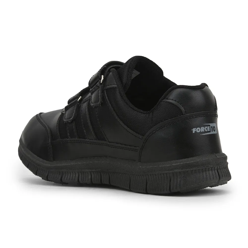 Force 10 School Non Lacing Shoes For Kids (Black) Gola-3 By Liberty