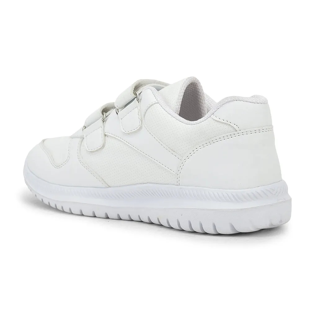 Force 10 School Non Lacing Shoes For Kids (White) SKOLPRO-V By Liberty