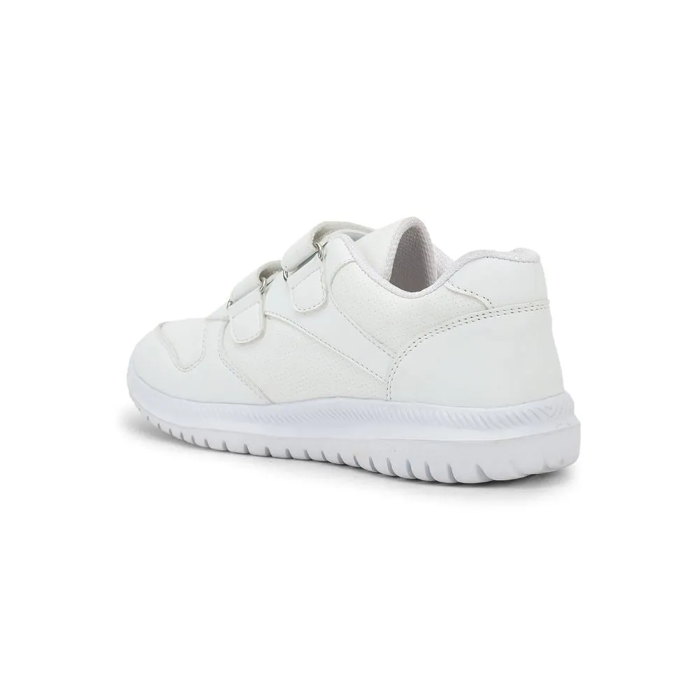 Force 10 School Non Lacing Shoes For Kids (White) SKOLPRO-V By Liberty