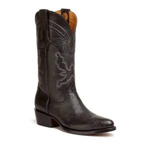 Gavel Men's Travis Smooth Ostrich Boots - Black