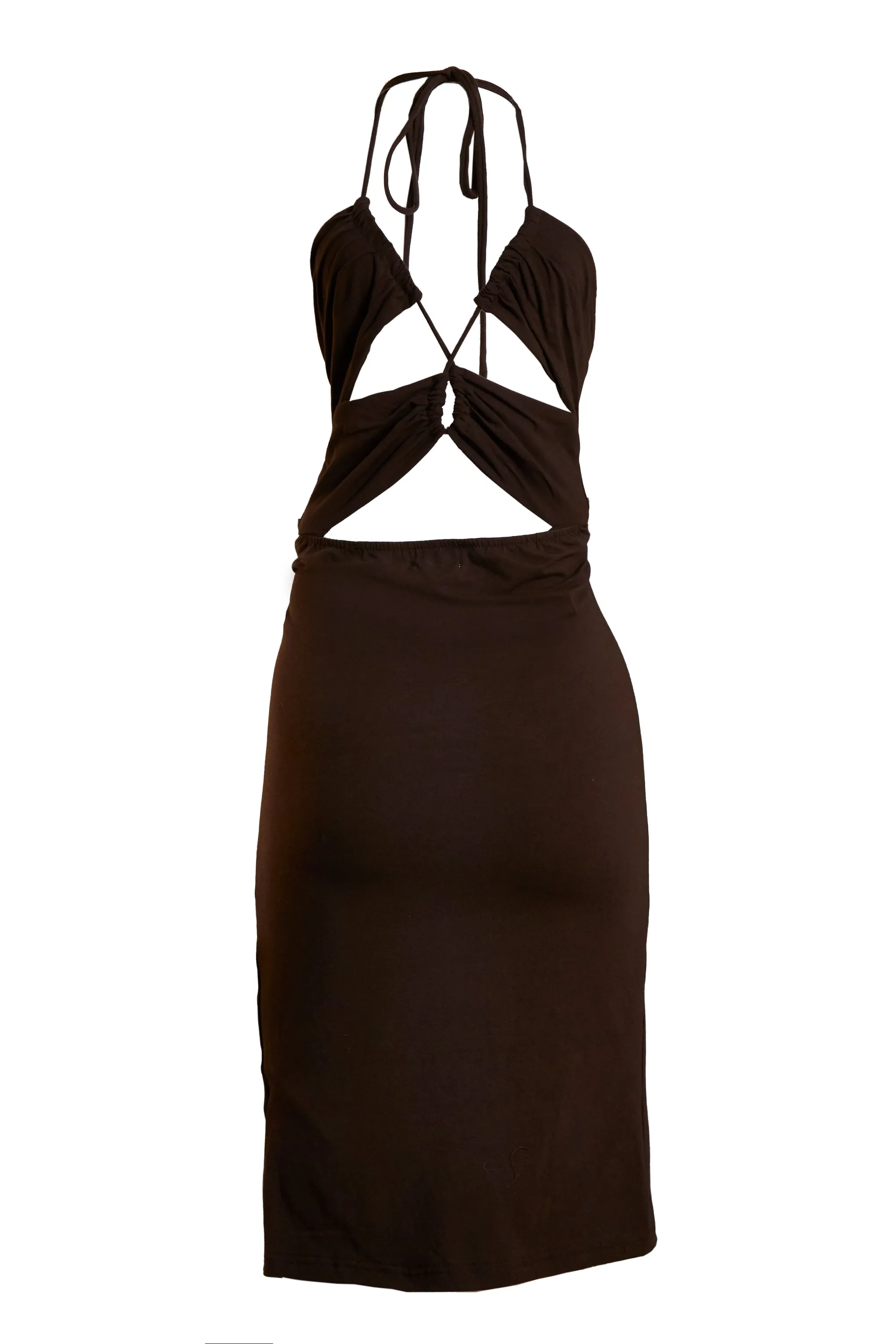 Glamorous Care Brown Open Back Detail Mini Dress