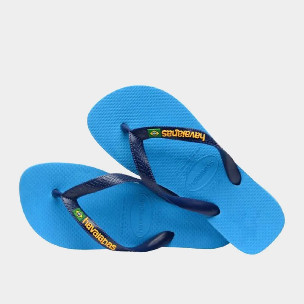 Havaianas Unisex Brazil Logo Turquoise Thongs _ 180105 _ Turquoise