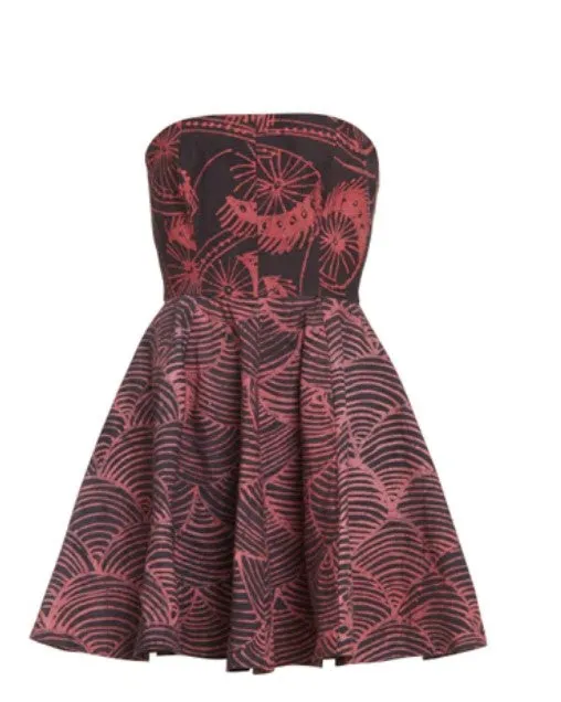 Ikoyi Strapless Full Skirt Mini Dress