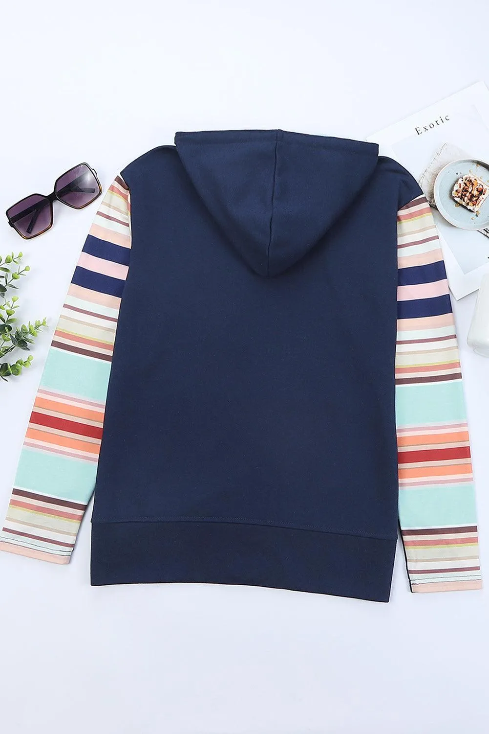 Jacket with Striped Colour Block Zipper