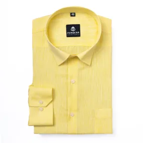 Light Yellow Color Plain Pure Cotton For Men