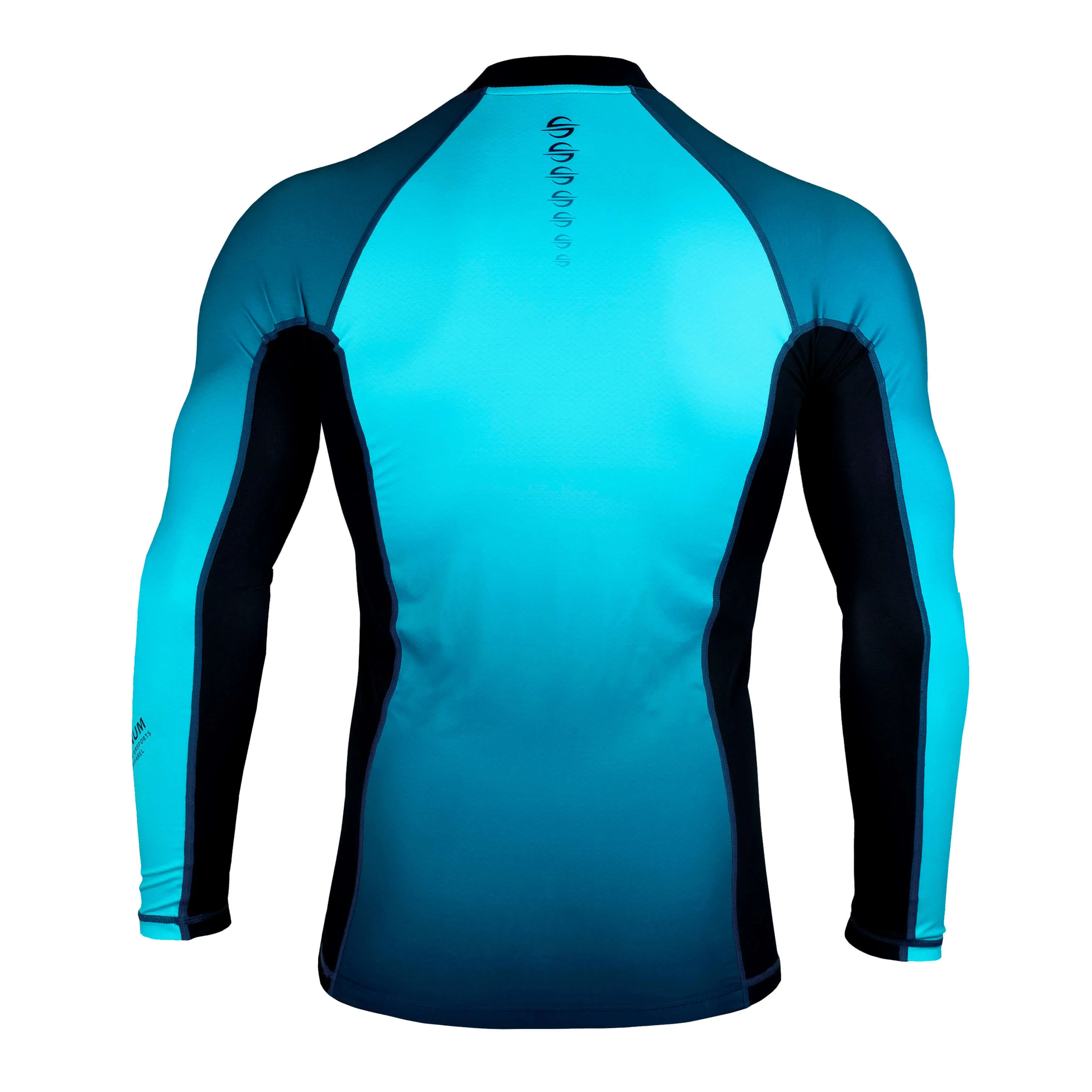 Long Sleeve Rash Guard for Men UPF 50  | Gradient - Blue