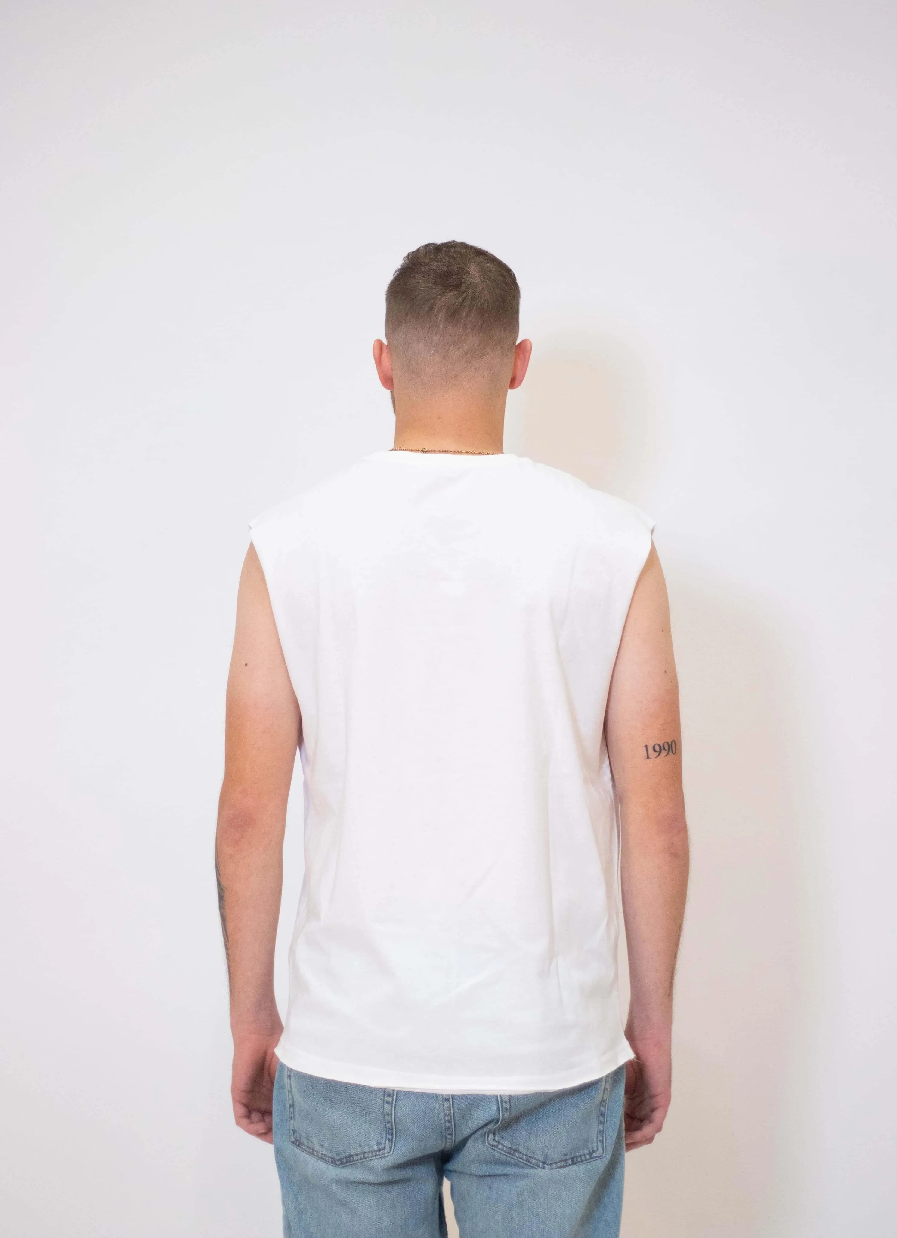 Mani Sleeveless Tee in White