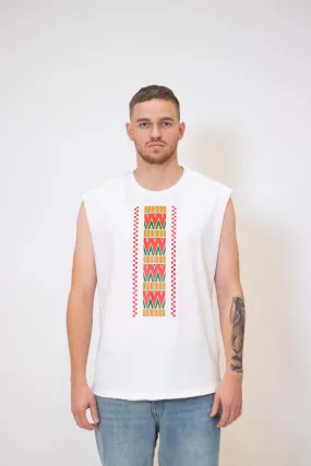 Mani Sleeveless Tee in White