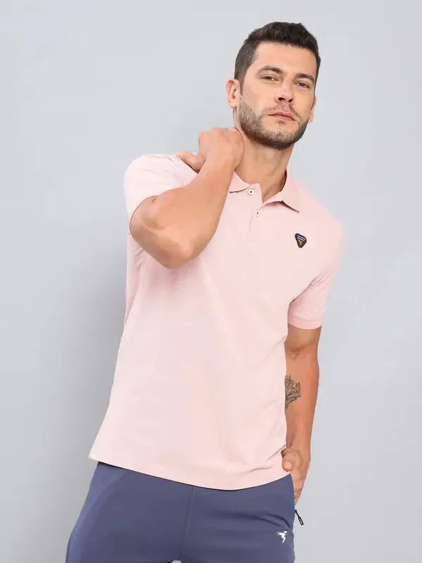 Men Colorblock Slim Fit Polo T-shirt with ELASTO PLUS