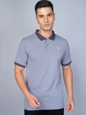 Men Colorblock Slim Fit Polo T-shirt with ELASTO PLUS