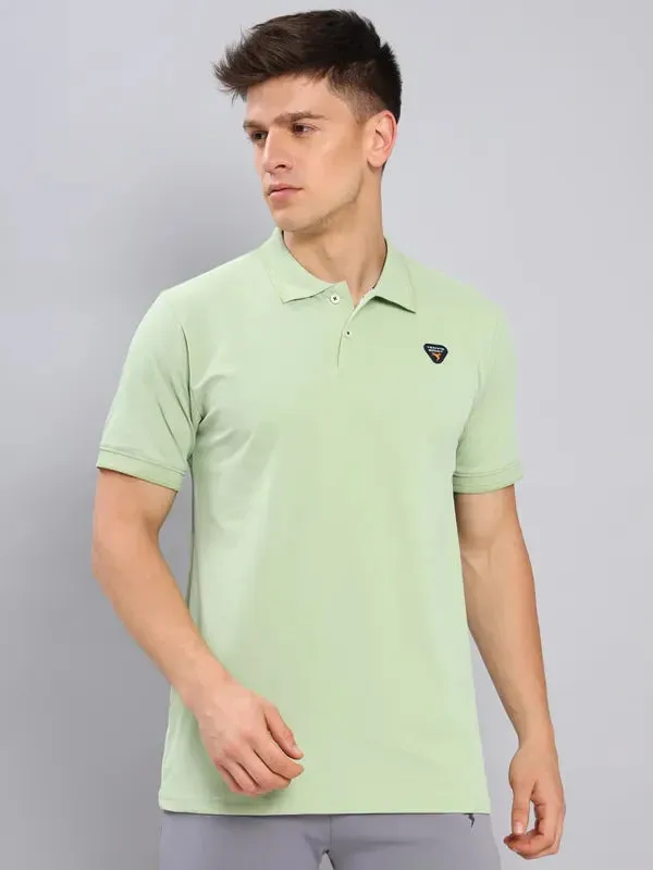 Men Colorblock Slim Fit Polo T-shirt with ELASTO PLUS