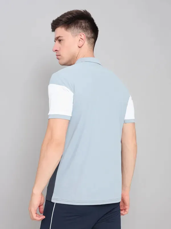 Men Colorblock Slim Fit Polo T-shirt with MATPIQ