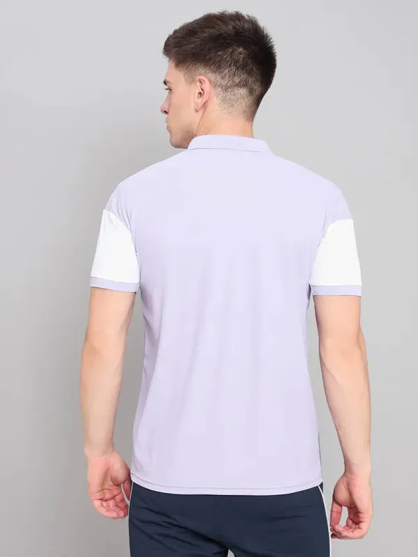 Men Colorblock Slim Fit Polo T-shirt with MATPIQ