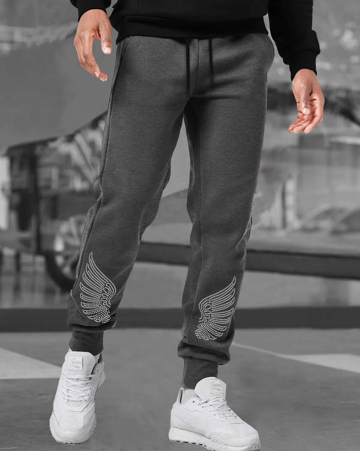 Men Cotton Sports Cuff Ankle Trackpants Combo (Pack of 2) | SolidBlack | CharcoalBlack