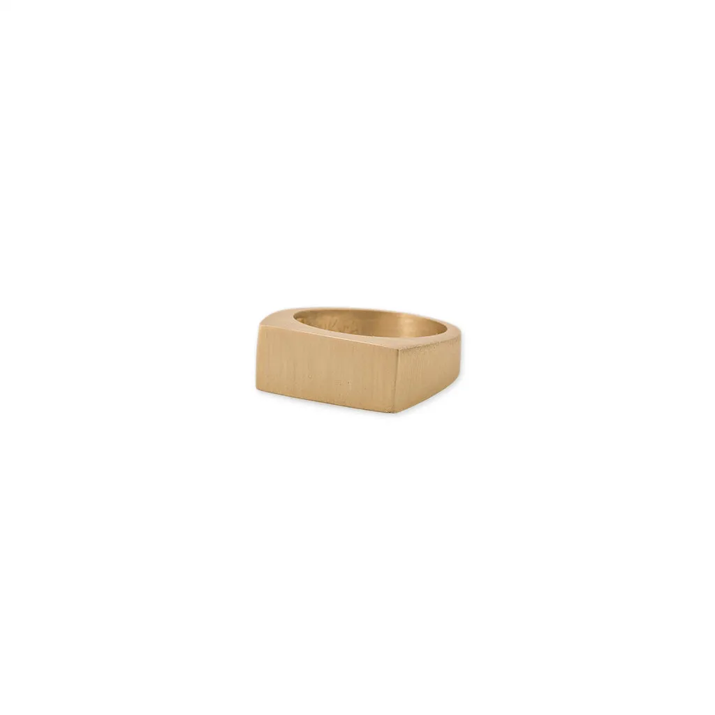 MEN'S BRUSHED FLAT RECTANGLE RING