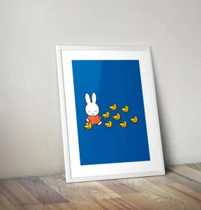 Miffy Walking with Ducks Framed Mini Poster