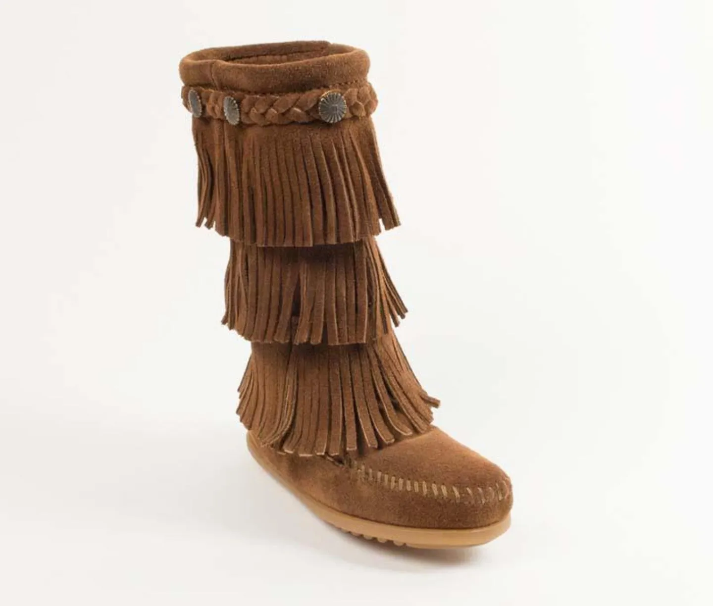 Minnetonka Kids' 3-Layer Fringe Boot