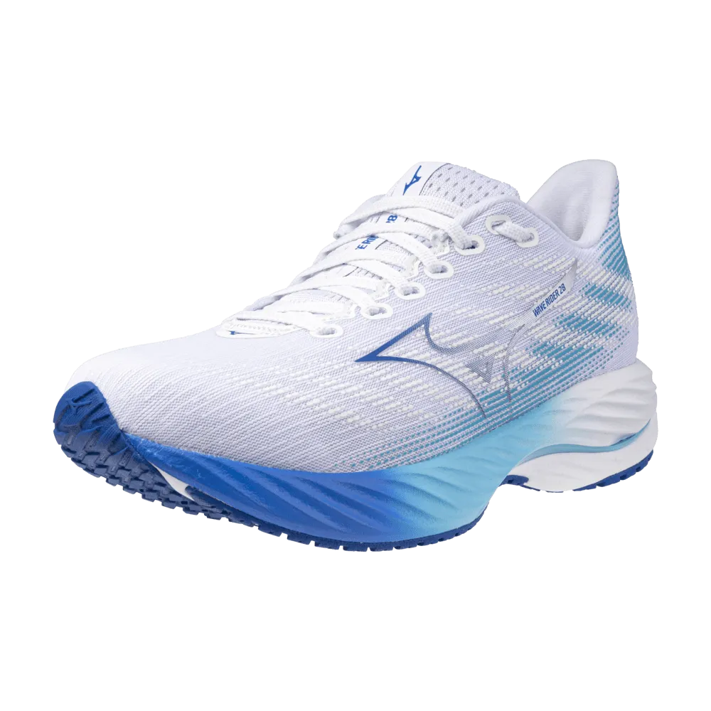 Mizuno Wave Rider 28 AW24 Men's - White/Estate Blue/Mugen Blue