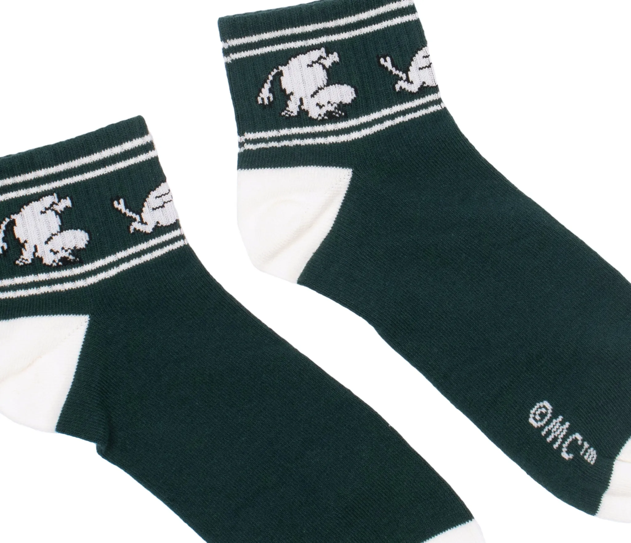 Moomintroll Running Retro Ankle Men Socks - Forest Green