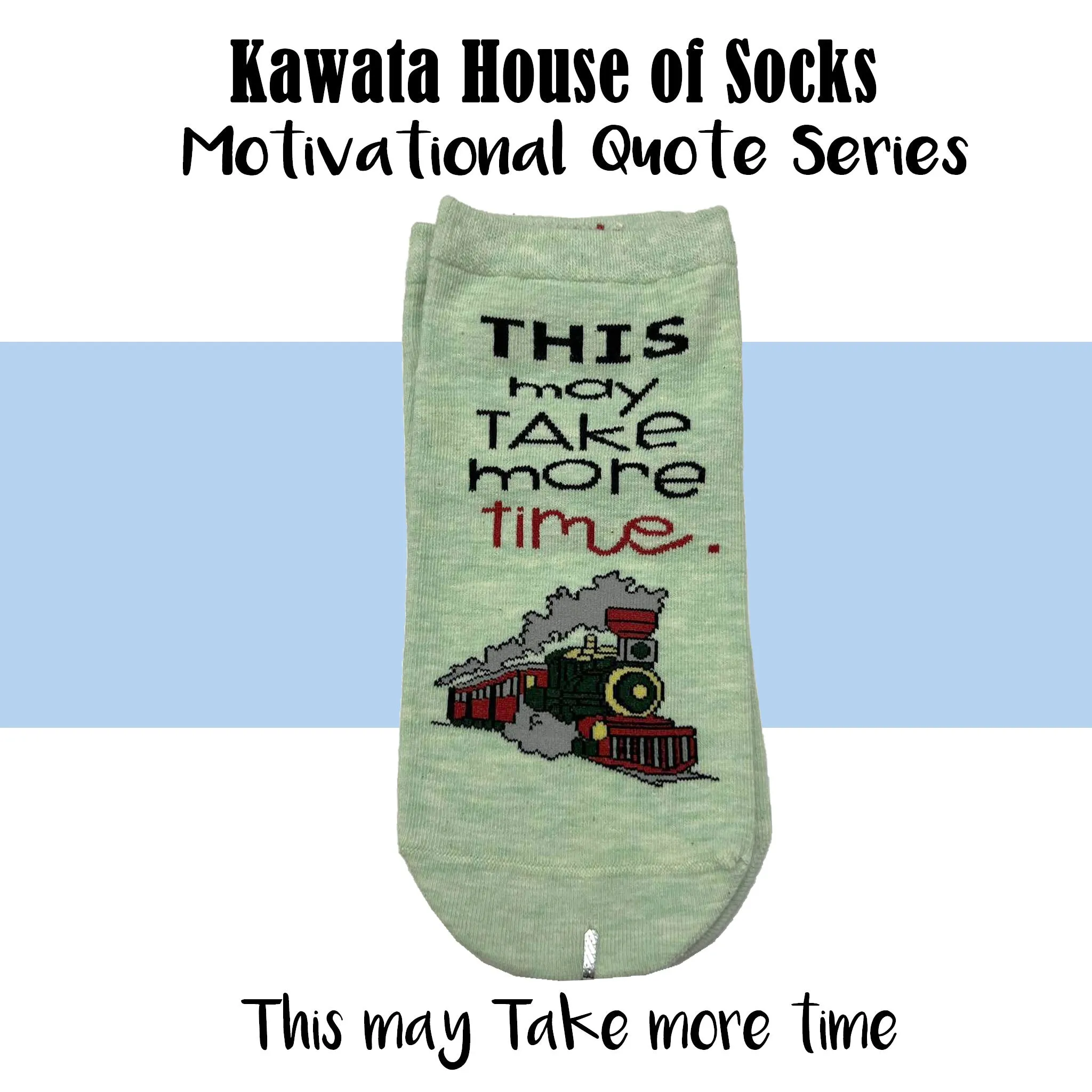 Motivational Quote Series " It may Take more Time " Casual Ankle Socks