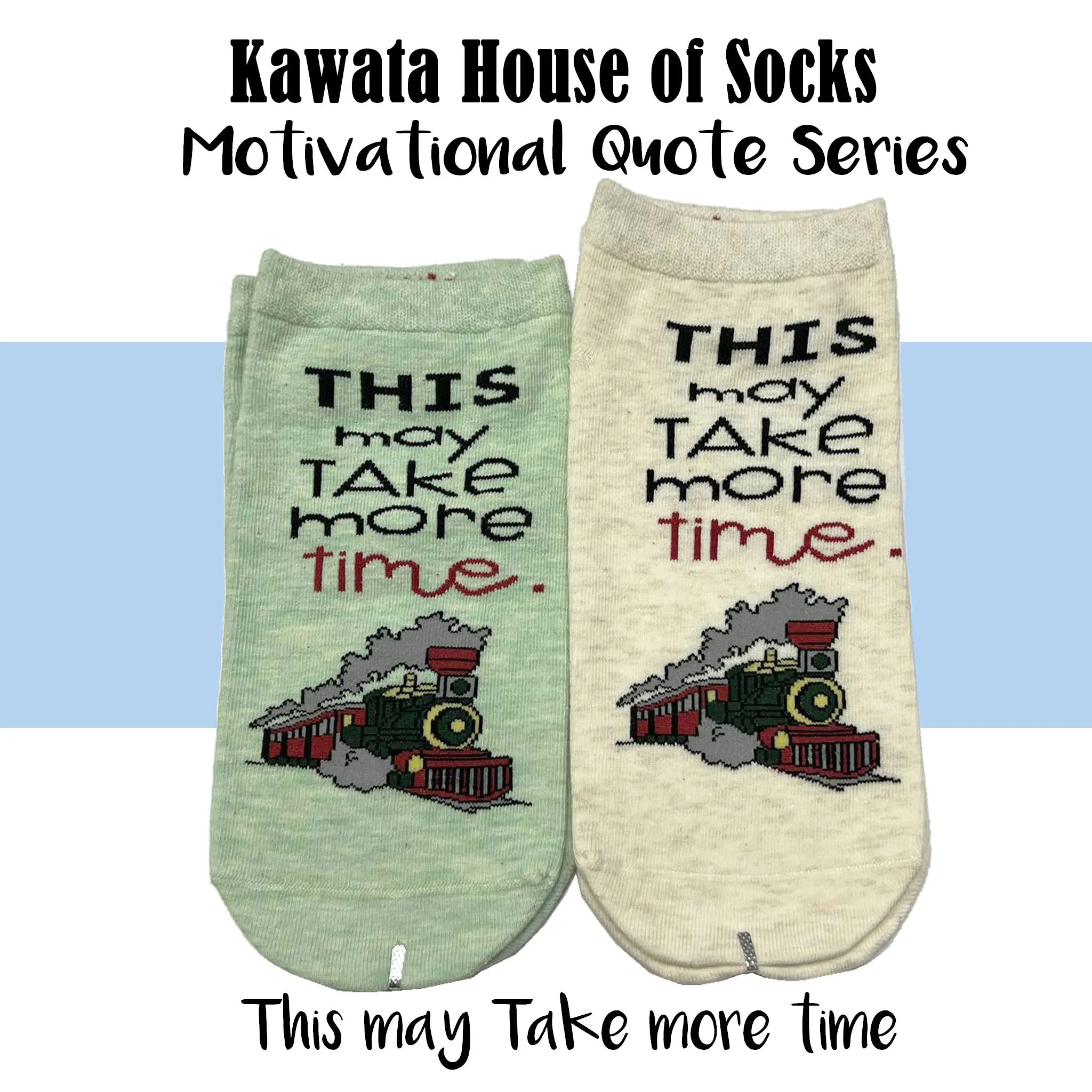 Motivational Quote Series " It may Take more Time " Casual Ankle Socks