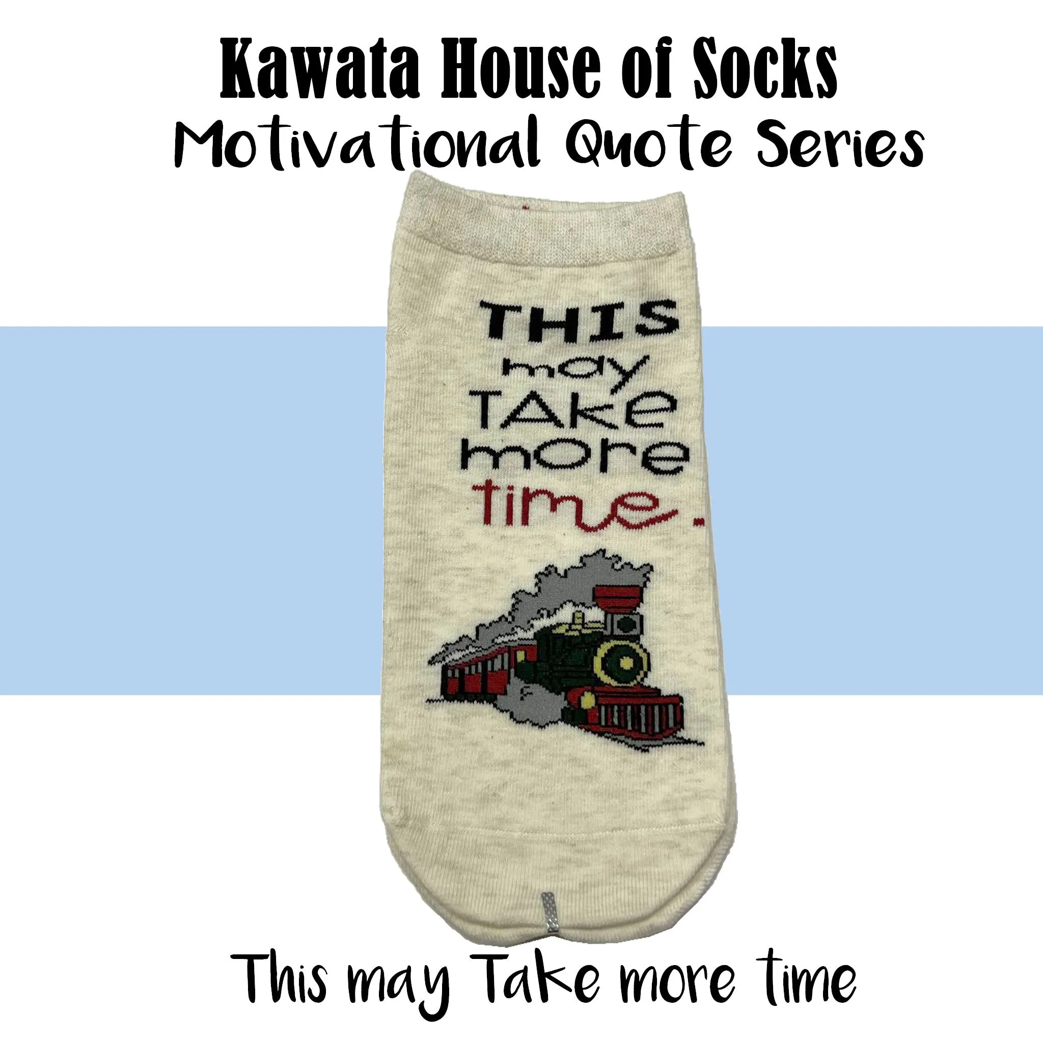 Motivational Quote Series " It may Take more Time " Casual Ankle Socks