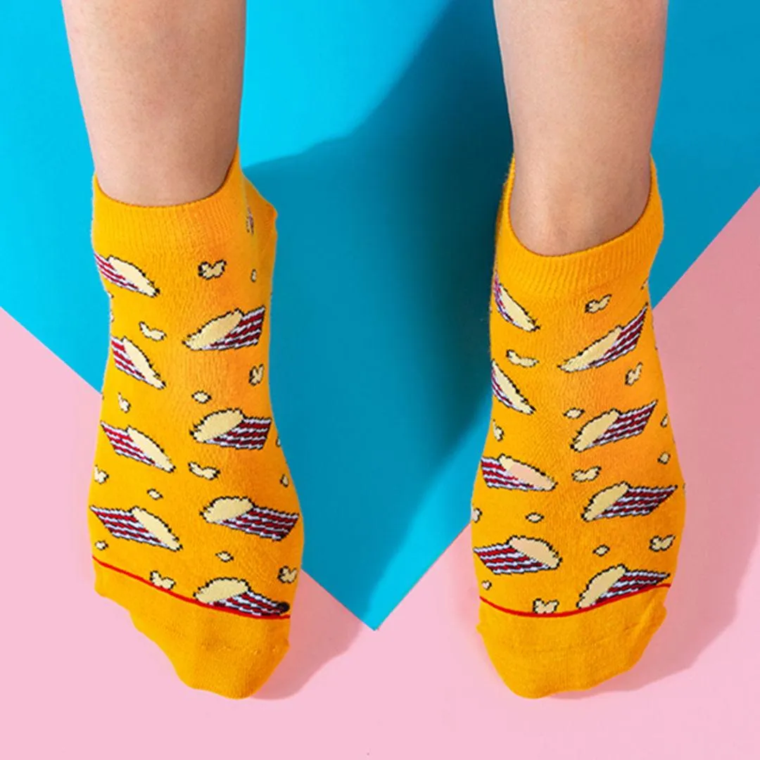 Movie Night | Popcorn Themed Ankle Socks