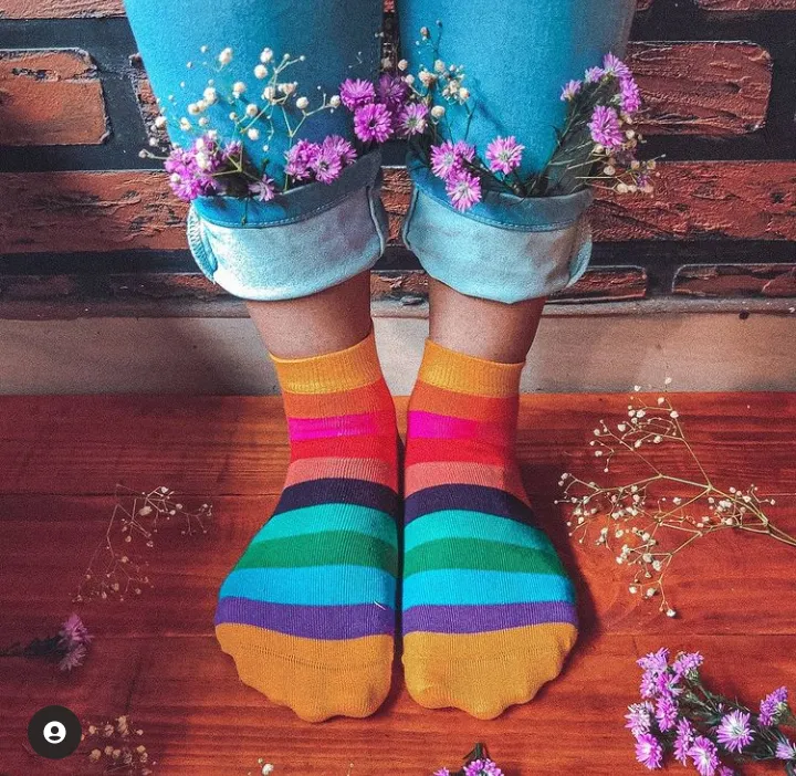 Multicoloured Stripes | Ankle Socks for Men and Women