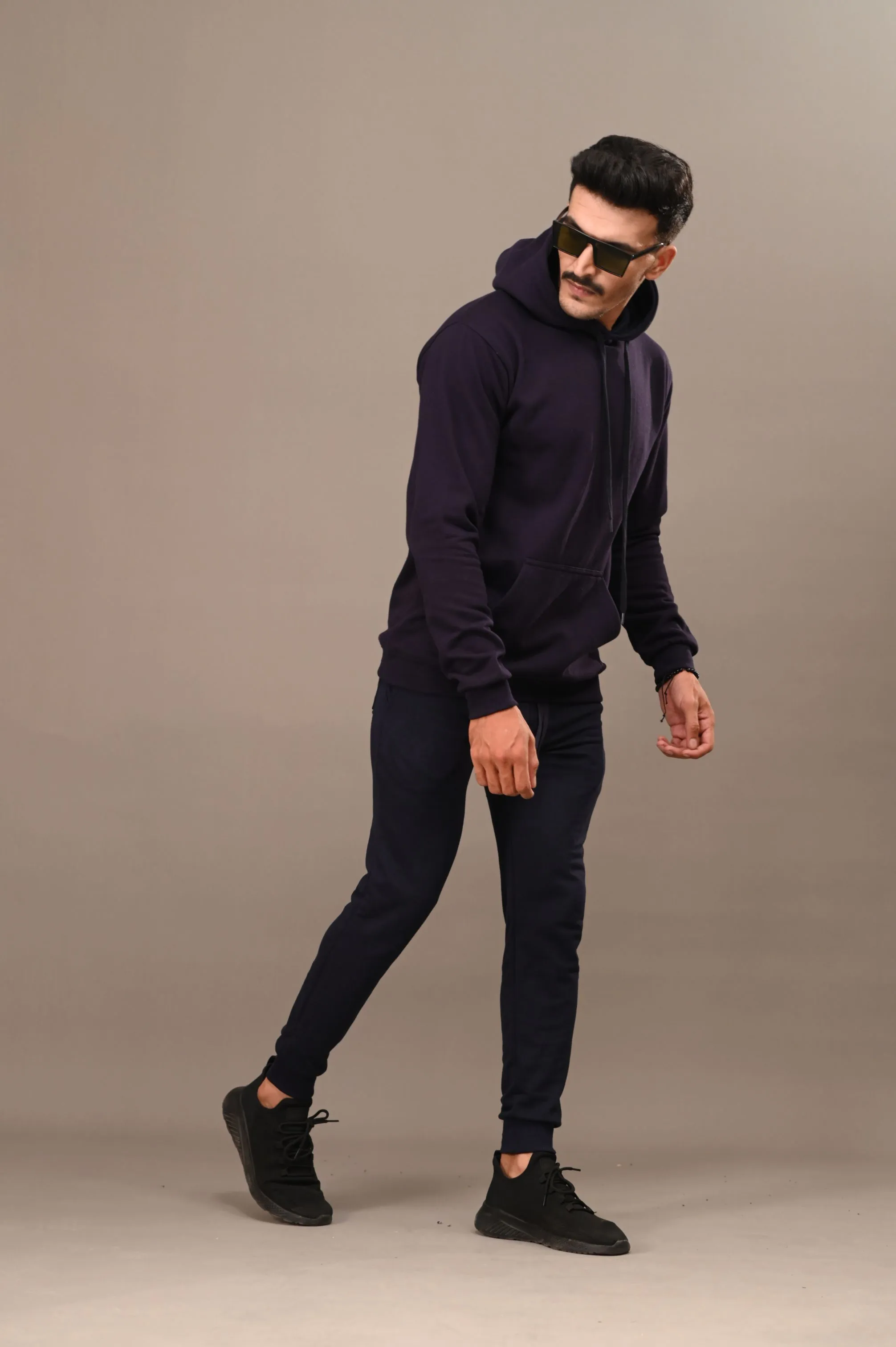 Navy Blue Basic Hoodie