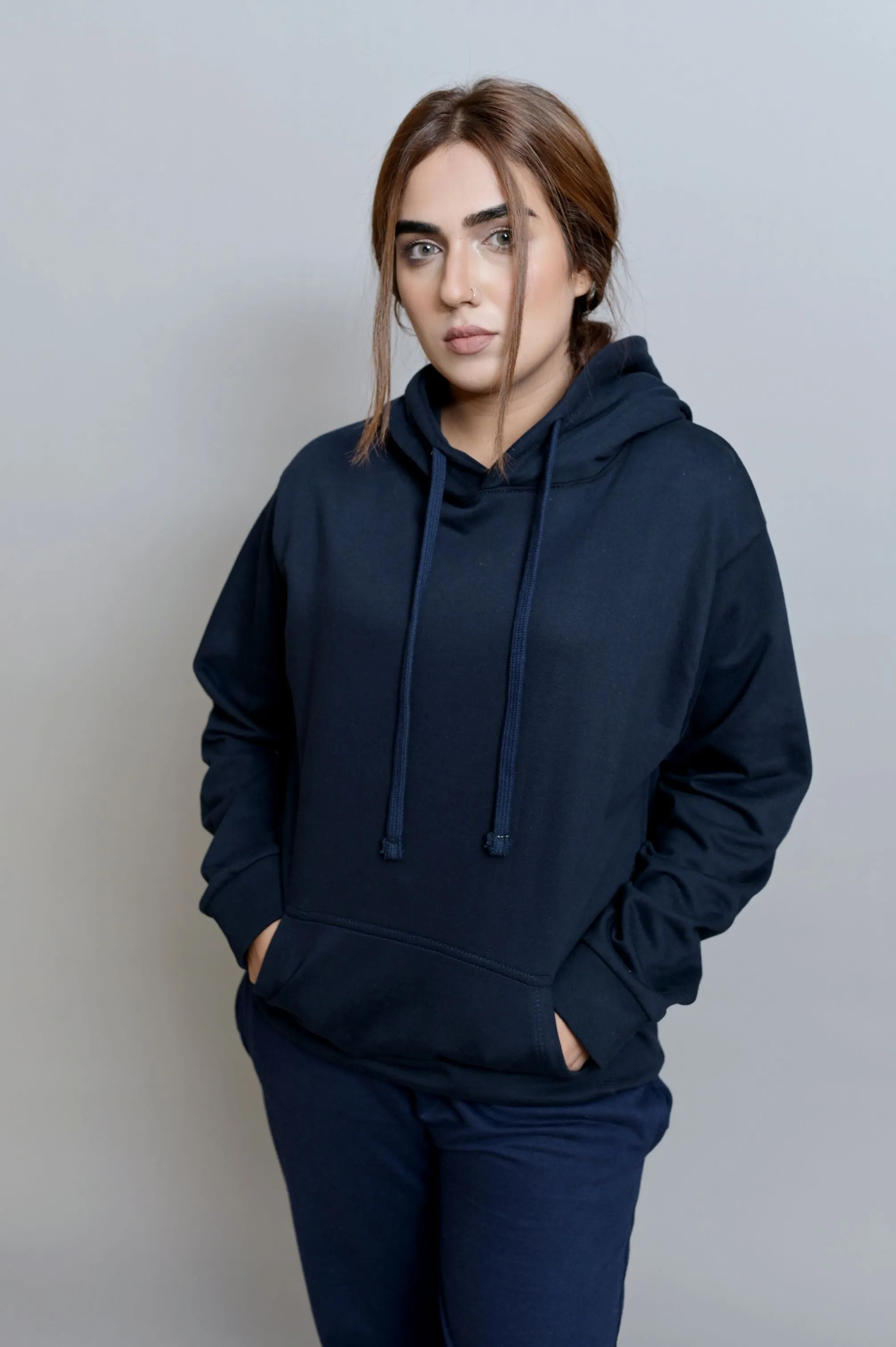 Navy Blue Basic Hoodie