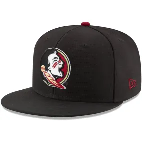 New Era Seminole Logo 950 Flat Bill Snap Back Cap - Black