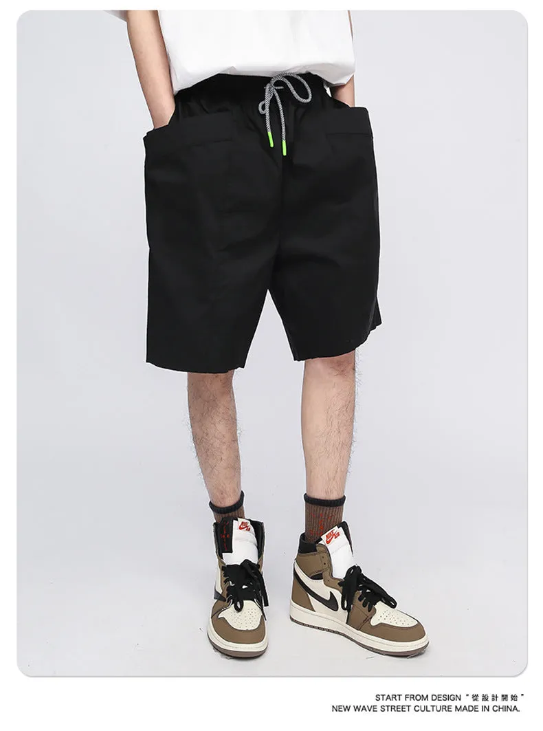 New Men's Overalls Drawstring Sports Casual Shorts With Large Pockets | SH-271