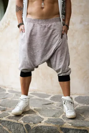 NINJA CAPRI Stonewash - Premium Baggy Harem Cotton Shorts