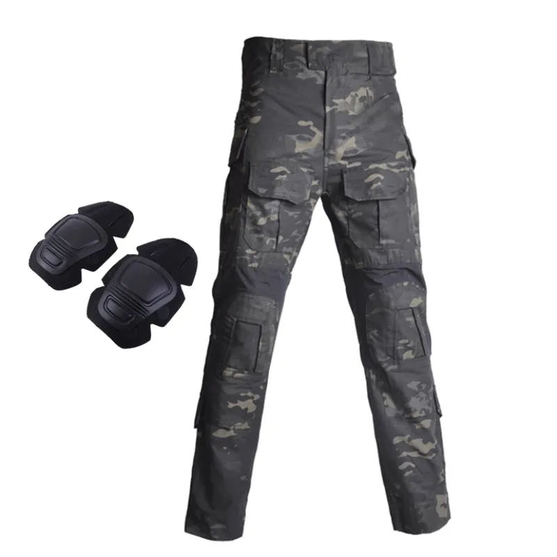 Outdoor Army Fan Camouflage with Knee Pads Men's Pants